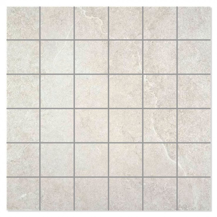 Mosaik Klinker Pulse Lysegrå Mat 30x30 (5x5) cm-0